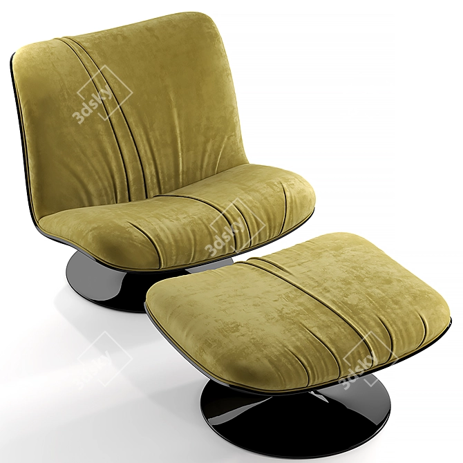 Luxury Baxter Marilyn Armchair 3D model image 2