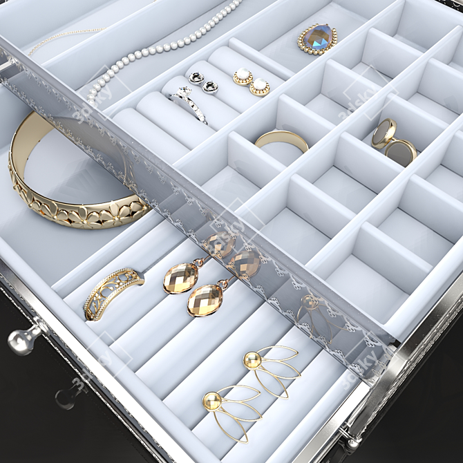 Elegant Jewelry Storage Solution 3D model image 2