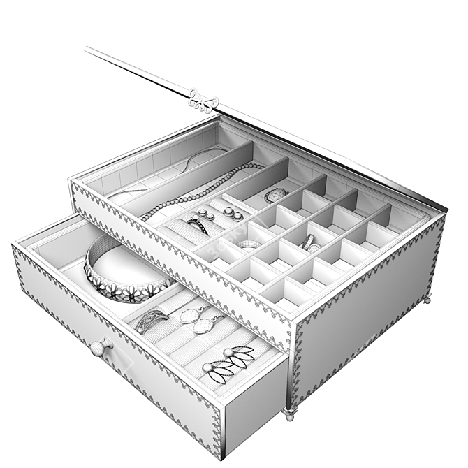 Elegant Jewelry Storage Solution 3D model image 3