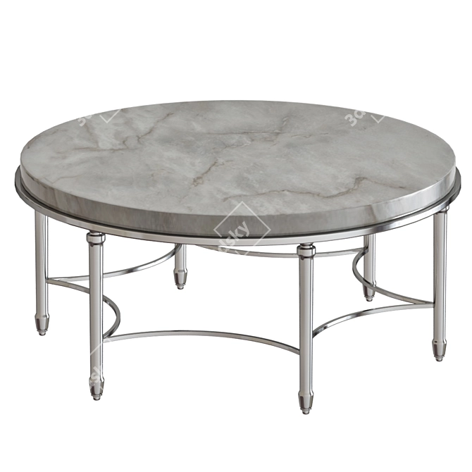 Elegant Round Coffee Table 3D model image 1