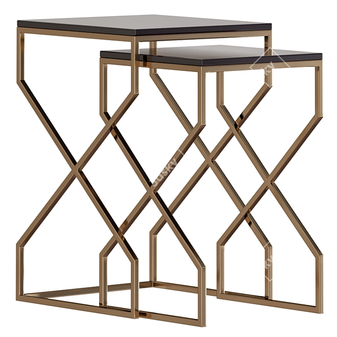 Regal Nesting Table Set 3D model image 1