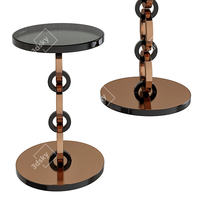 Golden Bracelet Side Table | Stylish and Functional 3D model image 1