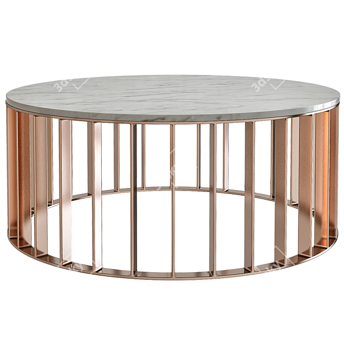 Elegant Roxette Marble Coffee Table 3D model image 1