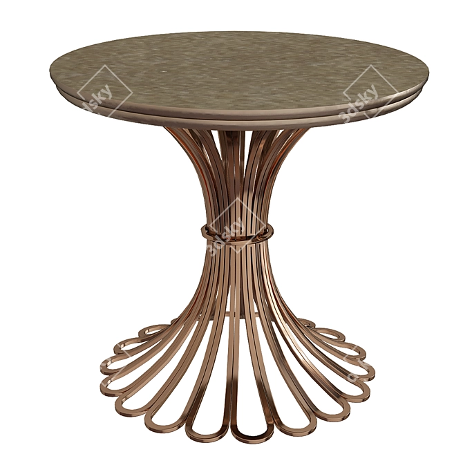 Vintage Elegance: Alber Antiqued Side Table 3D model image 1