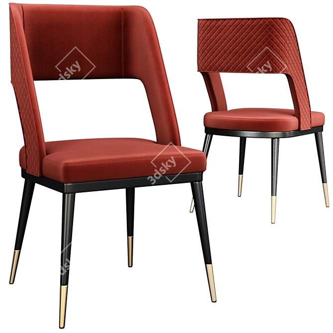 Elegant Italian Chair: Poltrona Frau 3D model image 1