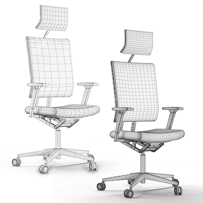 Sleek Rock Office Chair: Comfortable and Stylish 3D model image 3