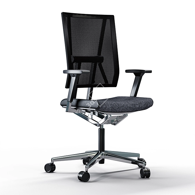 Sleek Rock Office Chair: Comfortable and Stylish 3D model image 6