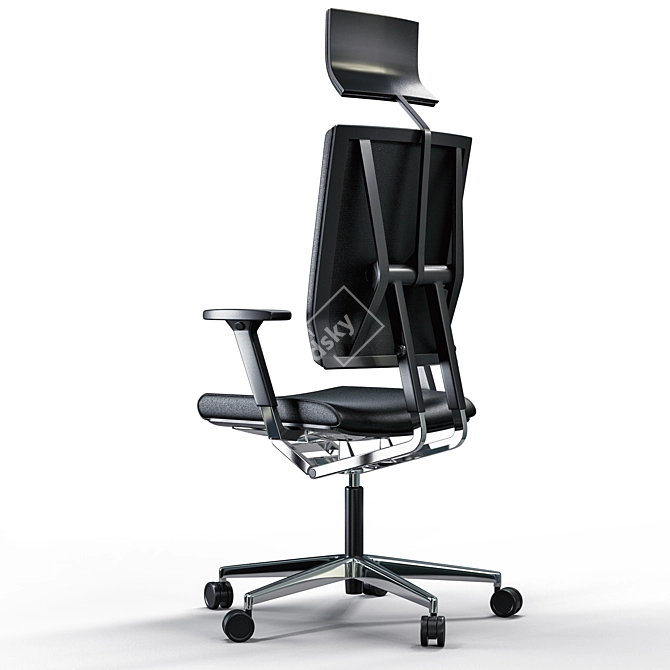 Sleek Rock Office Chair: Comfortable and Stylish 3D model image 8