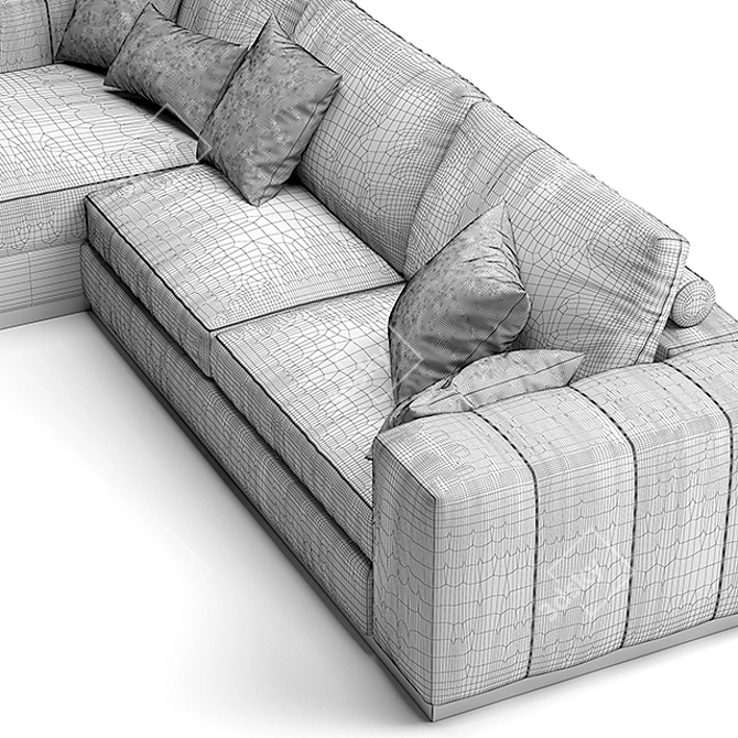 Laskasas Charlie 3-Seater Sofa: Modern Elegance for Your Living Space 3D model image 3