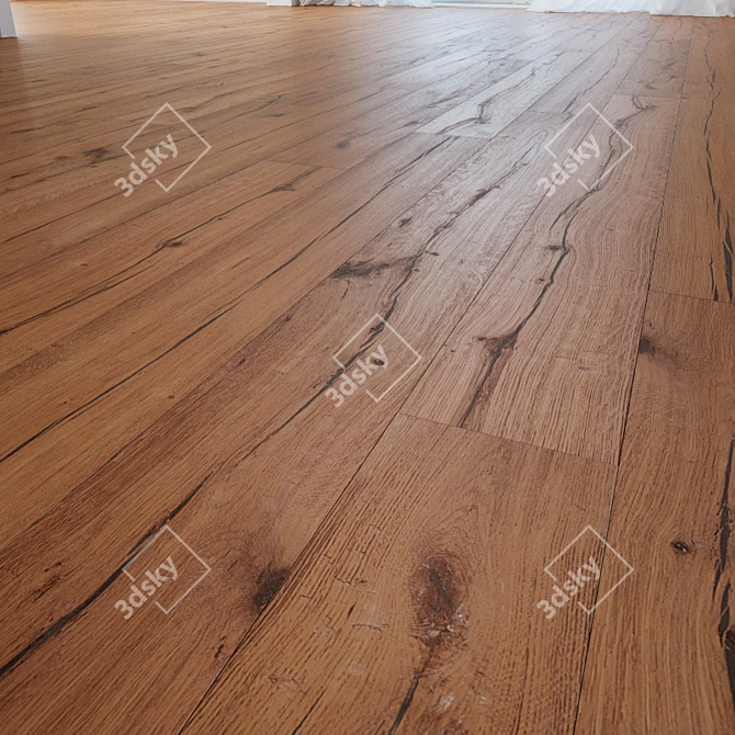 Barbados Oak Wooden Floor 3D model image 1