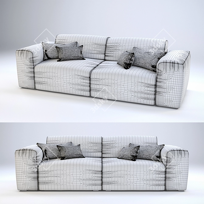 Stylish Pula Sofa - Luxurious & Versatile 3D model image 2