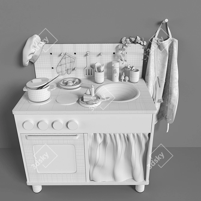 Flexa Kids Kitchen: Fun and Educational 3D model image 3