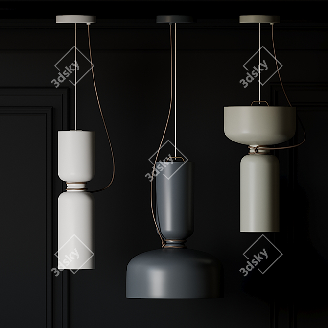 Versatile LED Pendant Light - Spotlight Volumes D B C Series 3D model image 1