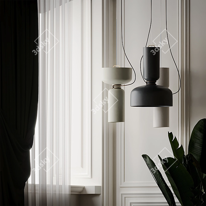 Versatile LED Pendant Light - Spotlight Volumes D B C Series 3D model image 2