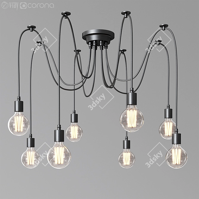 Urban Wire Jungle Pendant Lights 3D model image 1