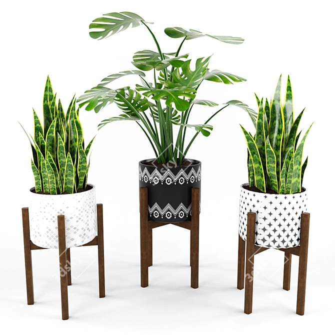 Title: Botanic Greenery Assortment 3D model image 1