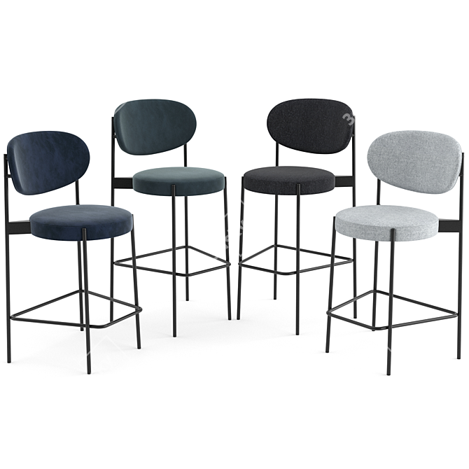 Verpan Series 430 Bar Stool: Sleek and Stylish 3D model image 3