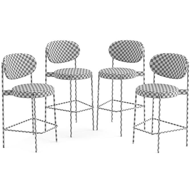 Verpan Series 430 Bar Stool: Sleek and Stylish 3D model image 1