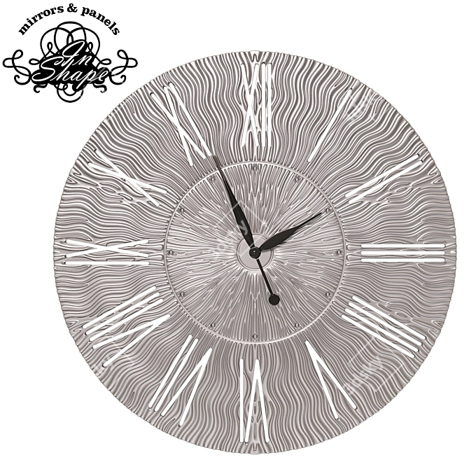 Twinkle Silver LED Clock - Handcrafted Design 3D model image 1