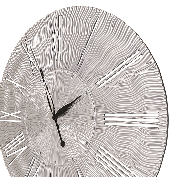 Twinkle Silver LED Clock - Handcrafted Design 3D model image 2