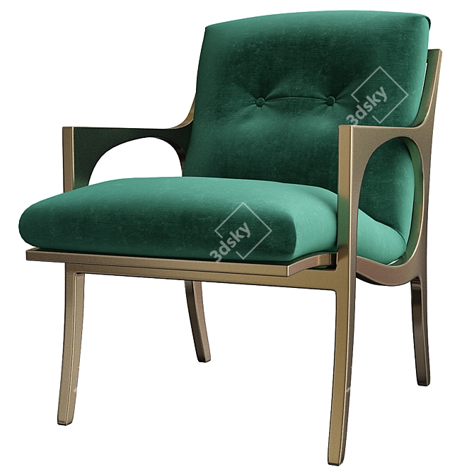 Elegant Bridge Armchair by Philipp Selva 3D model image 1