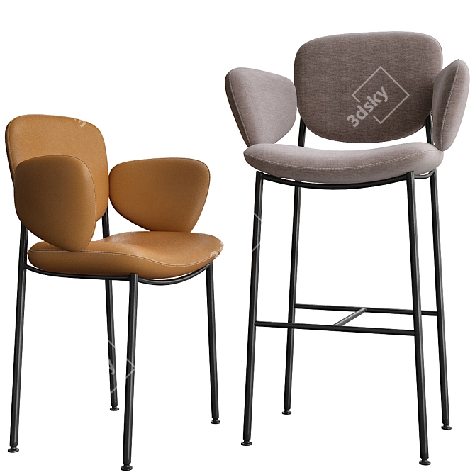 Sleek and Stylish MACKA Chair 3D model image 1