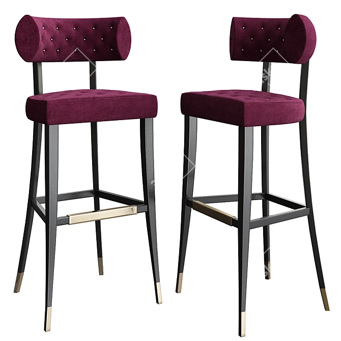 Zulu Bar Chair: Elegant and Functional 3D model image 1