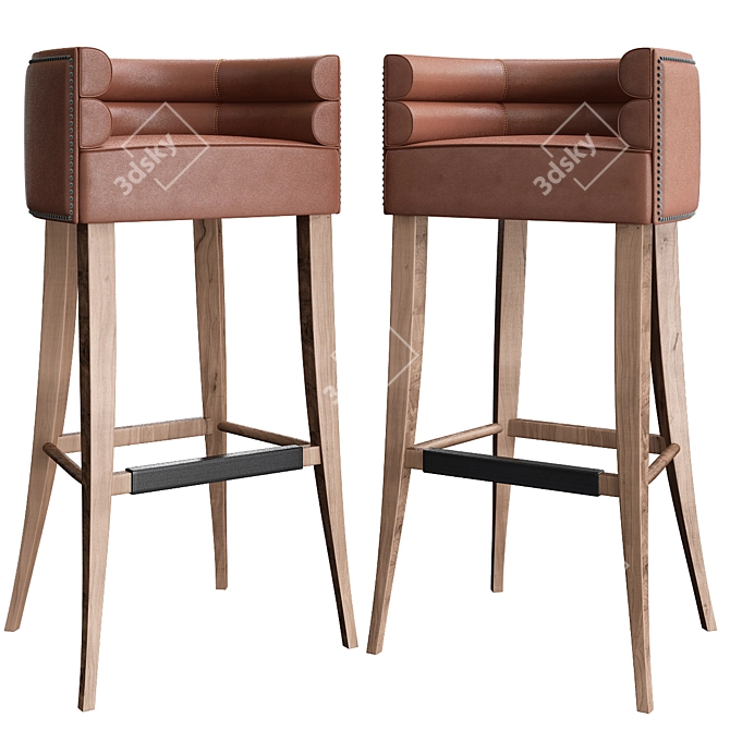 Maa Bar Chair: The Ultimate Blend of Style and Comfort! 3D model image 1