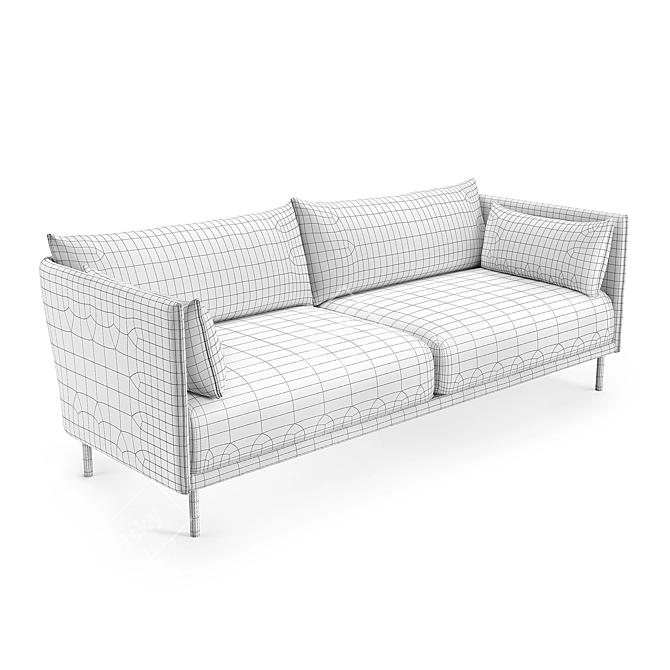 Hay Silhouette 3-Seater Sofa 3D model image 3