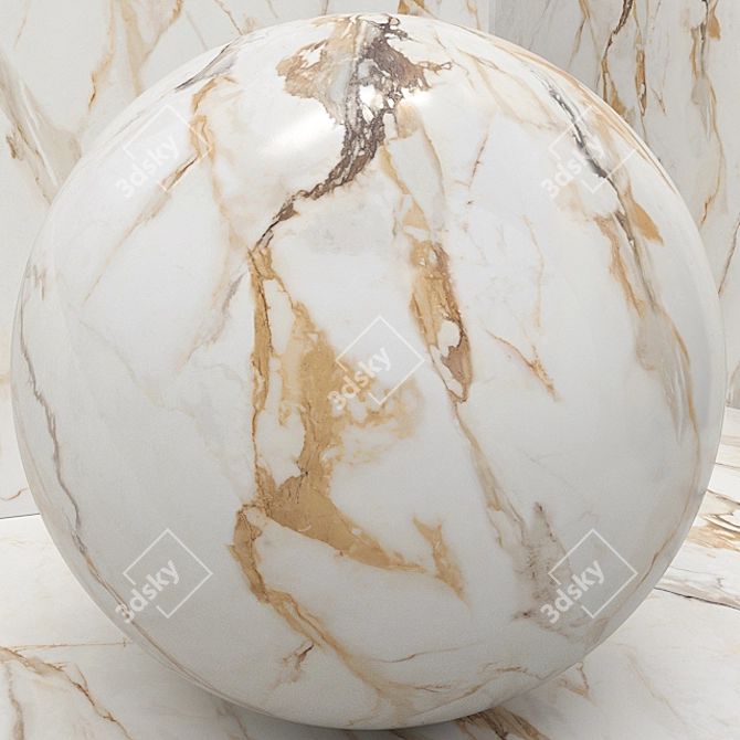 Seamless Marble Plaster Set 3D model image 2