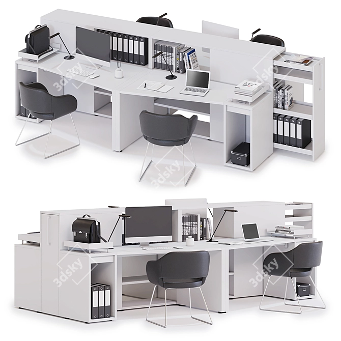 LAS LOGIC Office Workspace 3D model image 1