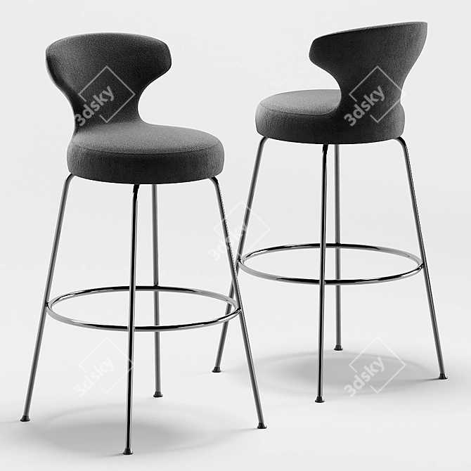 Modern B&B Italia High Stool 3D model image 1