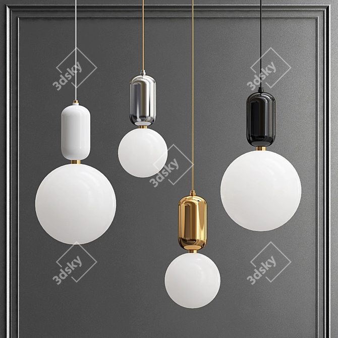 Modern Parachilna Aballs Pendant 3D model image 1