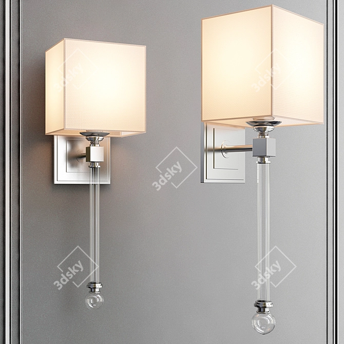 Regina Andrew Crystal Sconce: Elegant Wall Mounted Lighting 3D model image 1