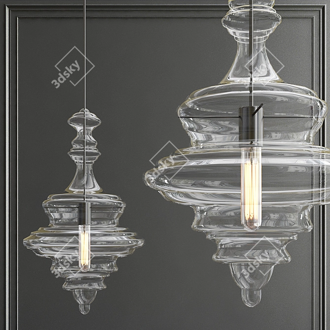 Eternal Brilliance: Innovative Designer Chandelier 3D model image 1