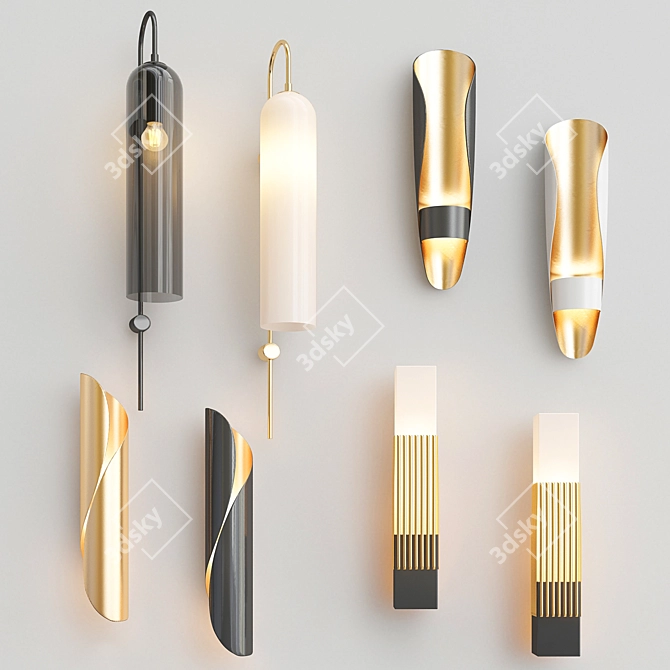 Floating Delights: Calla Wall Lights 3D model image 1