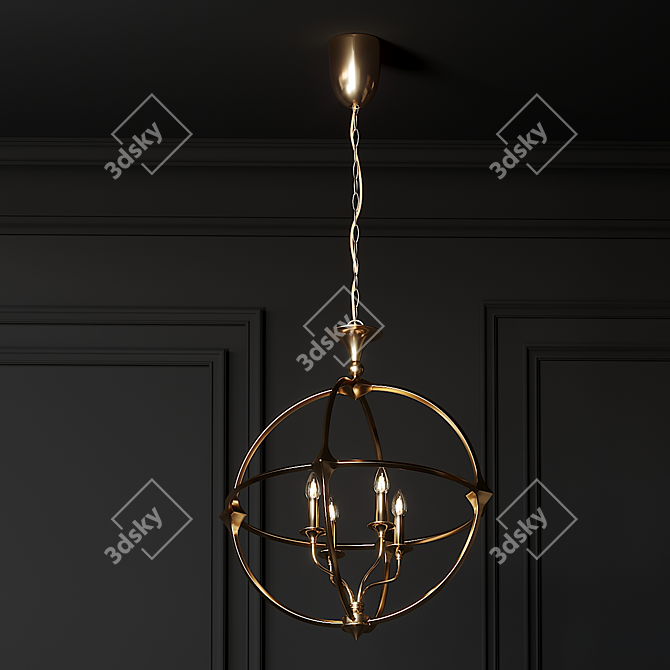 elegant Casa Florentina Lando Chandelier 3D model image 3