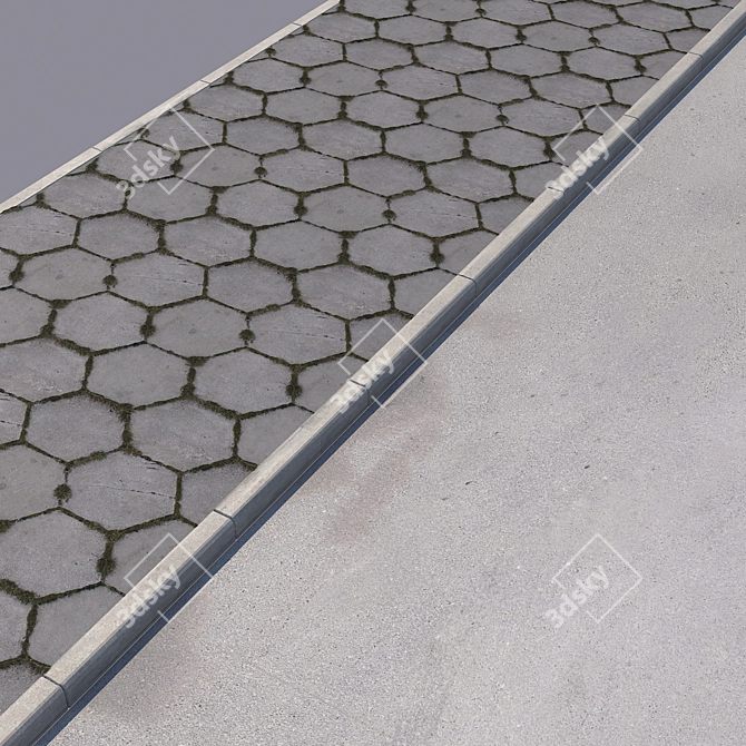 Versatile Sidewalk & Road Set 3D model image 2