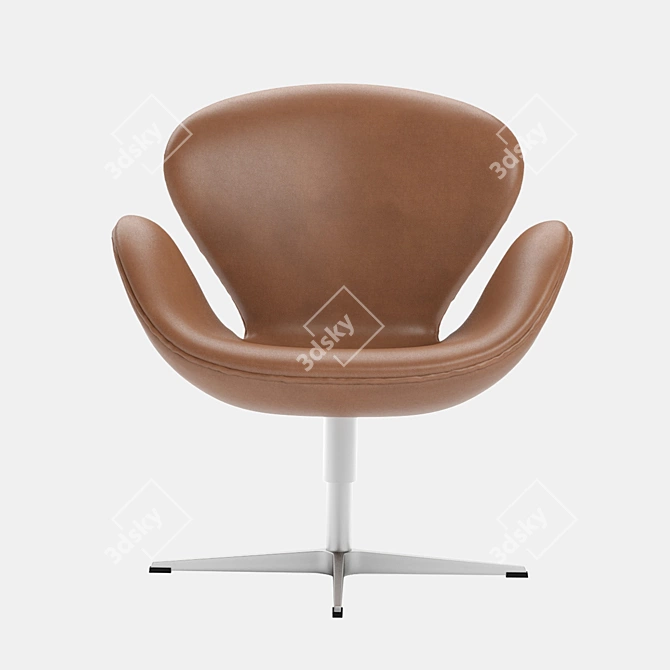 Elegant Swan Chair Replica 3D model image 2