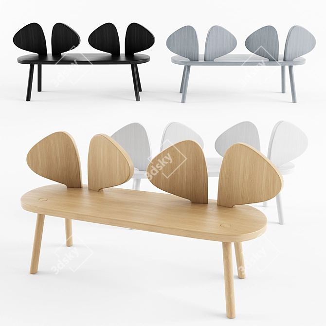 Nofred Mouse Bench - Stylish and Practical 3D model image 2
