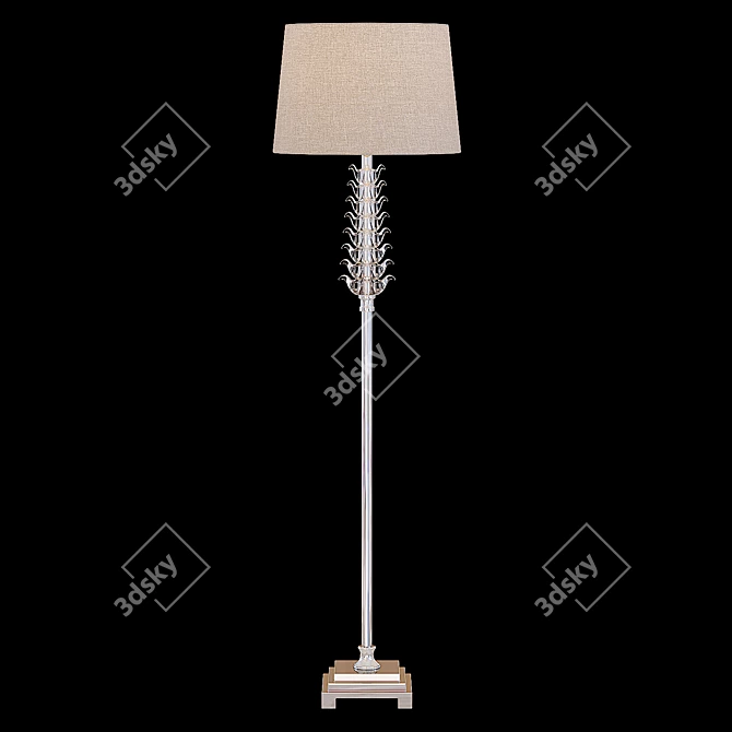 Title: Elegant Floral Floor Lamp 3D model image 1