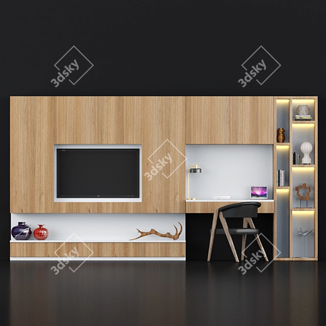 Modern Furniture Composition Set 3D model image 1