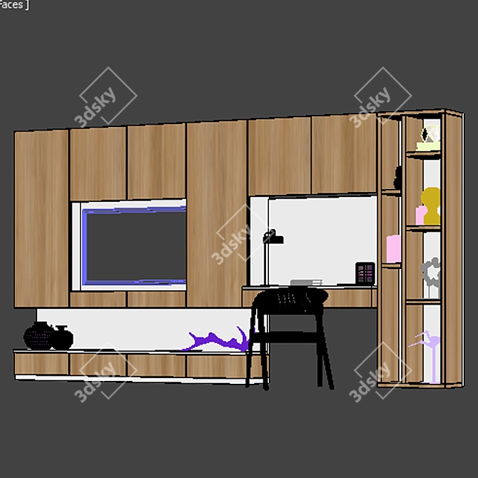 Modern Furniture Composition Set 3D model image 3