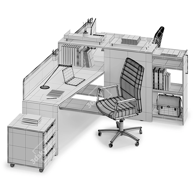 LAS LOGIC v12: Next-Level Office Workspace 3D model image 3