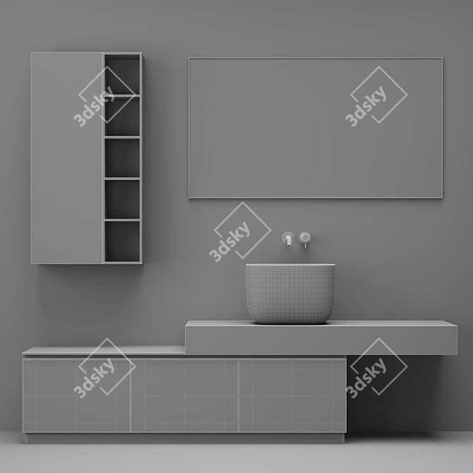 Elegant Arcom Soul Bathroom Set 3D model image 3