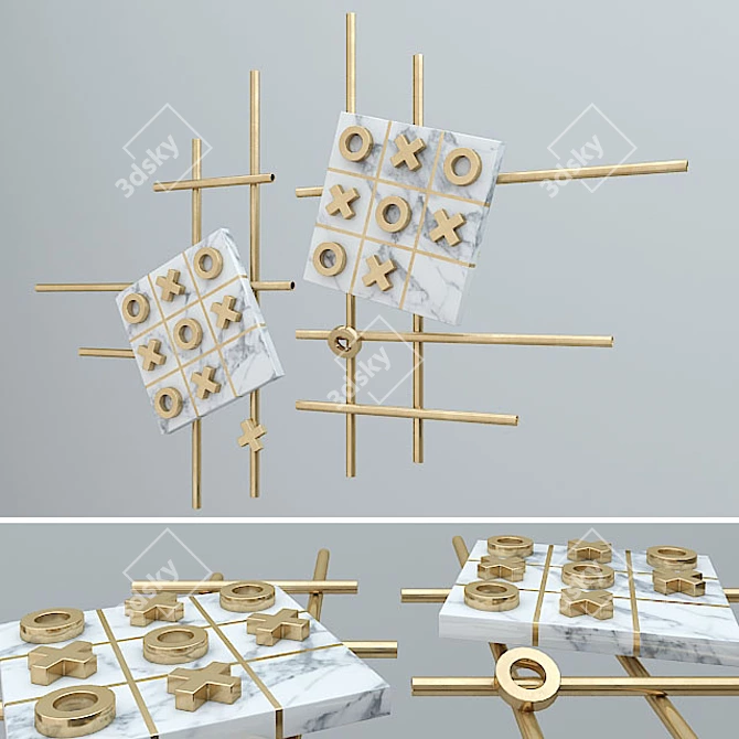 Decorative Wall Panel Tic Tac Toe 3D model image 1