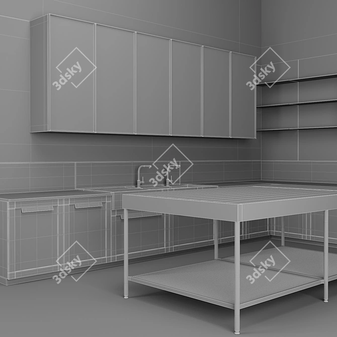 Effeti Impronta: Stylish Island Kitchen 3D model image 3