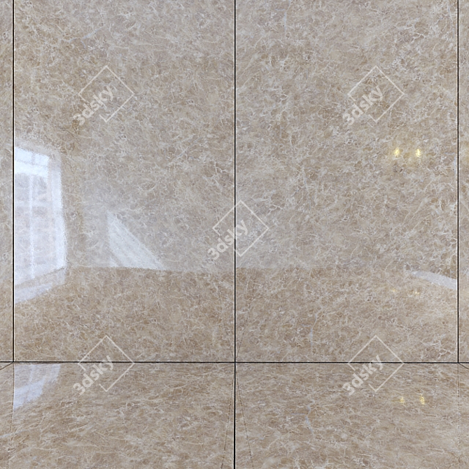 Sleek Marble Material 3D model image 1