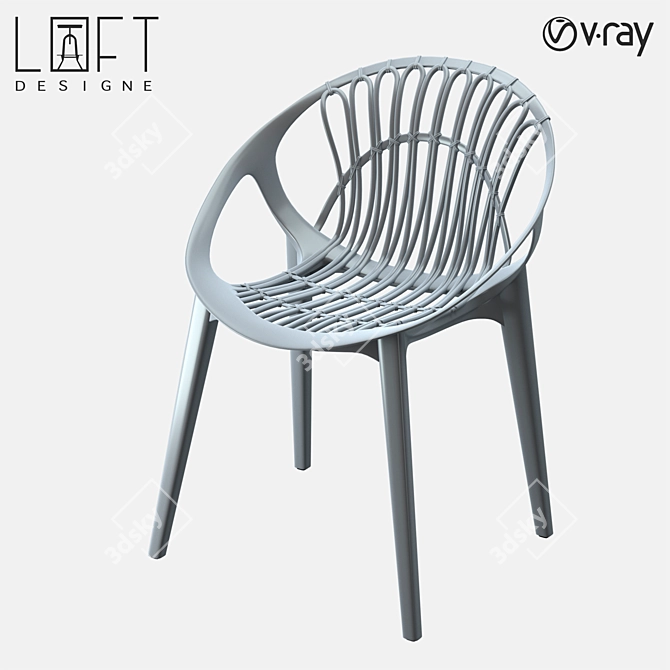 LoftDesigne 30233 Plastic Chair 3D model image 1