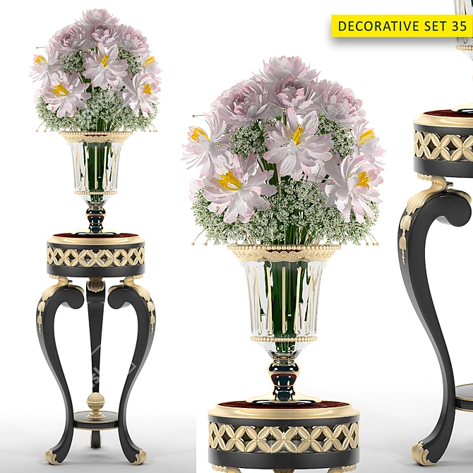 Elegant Decor Set 35: 3ds Max & Obj 3D model image 1